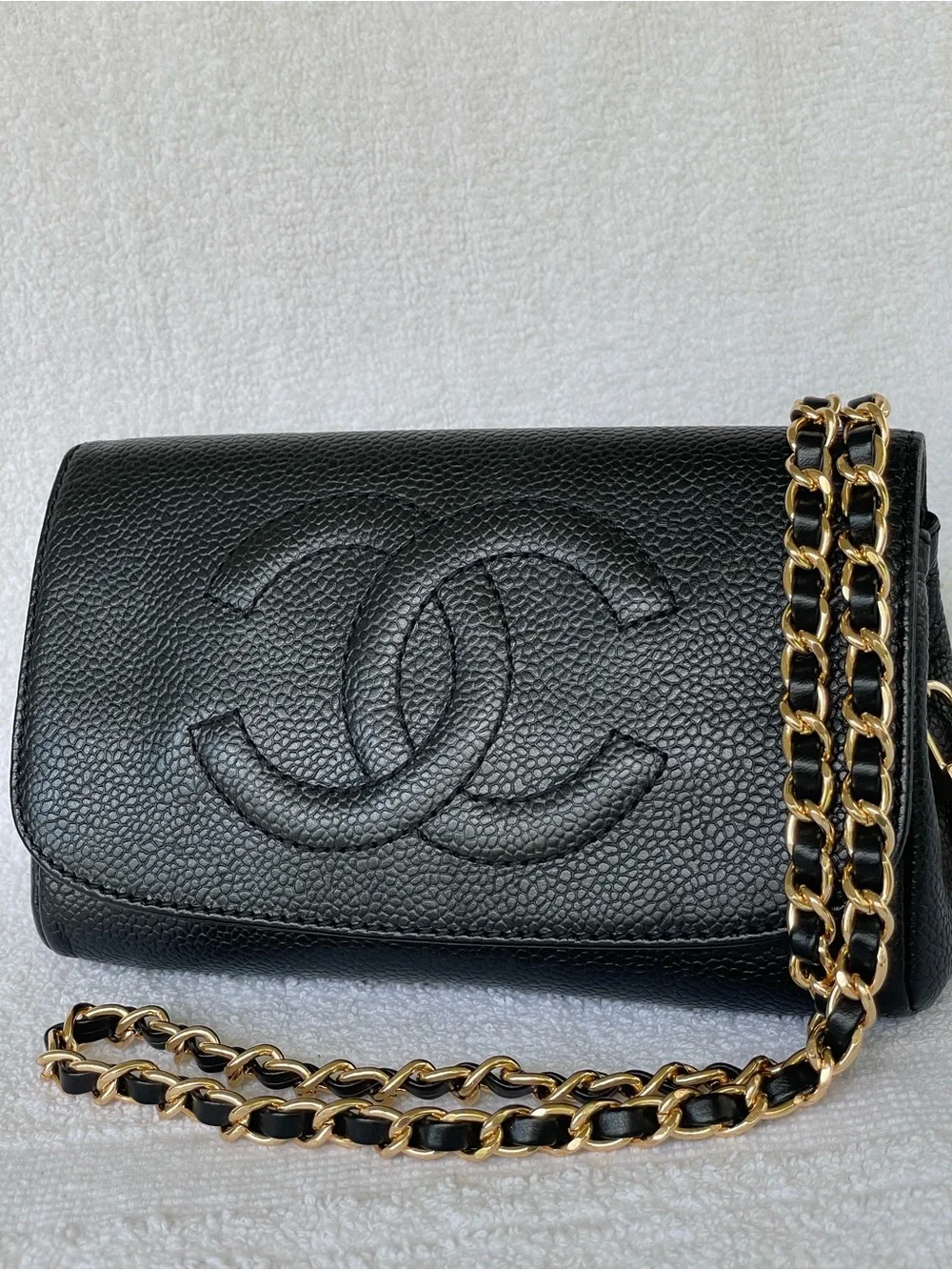 💥Auth. CHANEL  BLACK  MINI POUCH BAG.